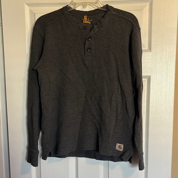 Carhartt Other - Carhartt men’s dark gray long sleeve thermal henley shirt size medium